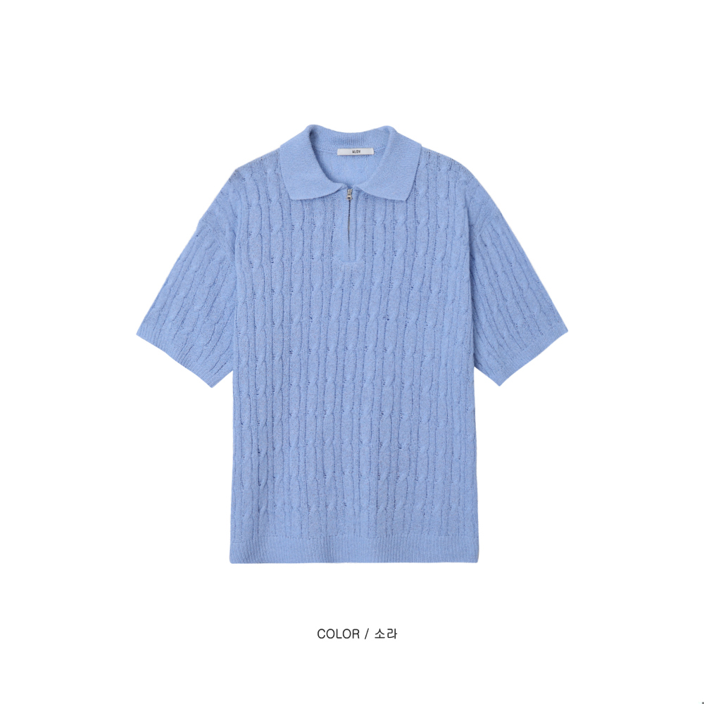 반팔 티셔츠 블루 색상 이미지-S1L50