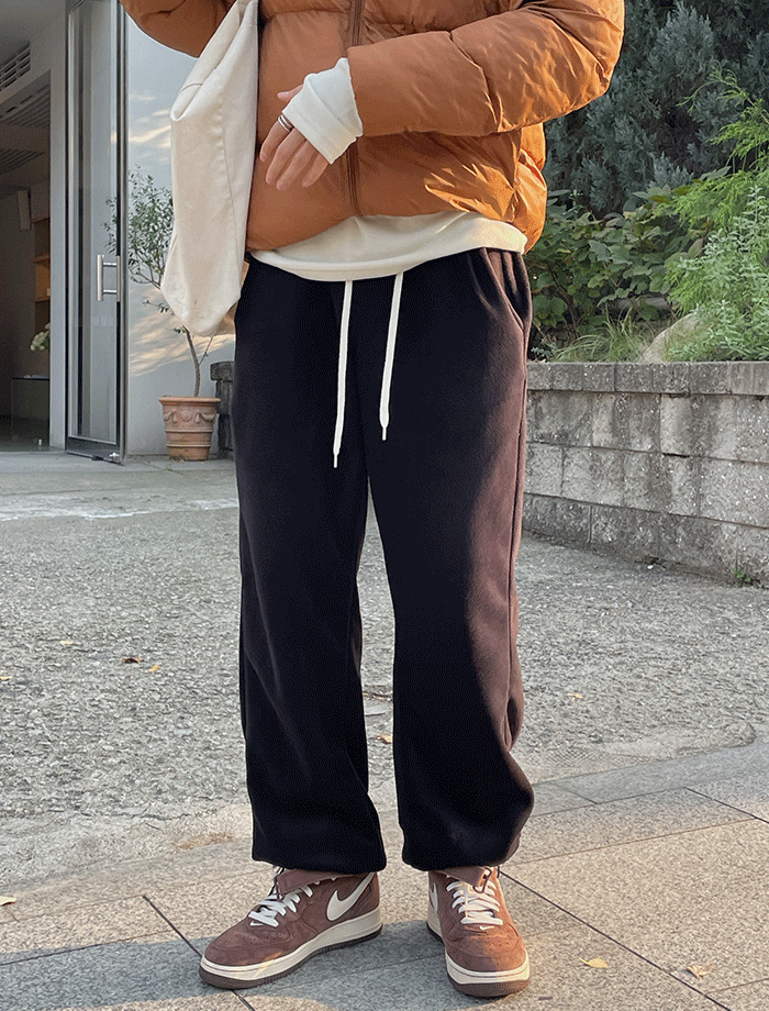 String Point Two-Way Fleece Pants