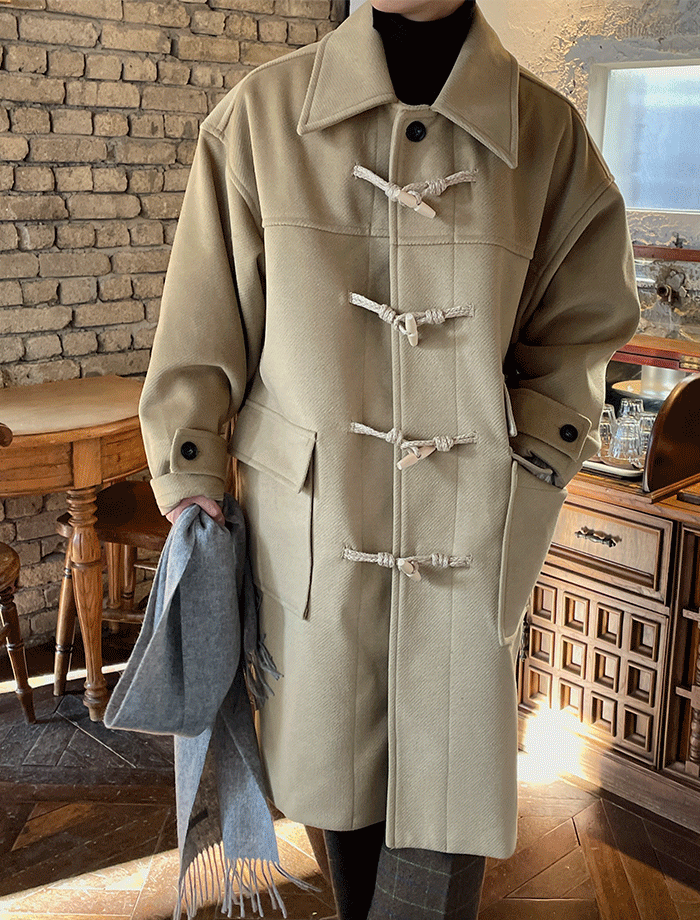 Oversized Wide Collar Wool Duffle Coat