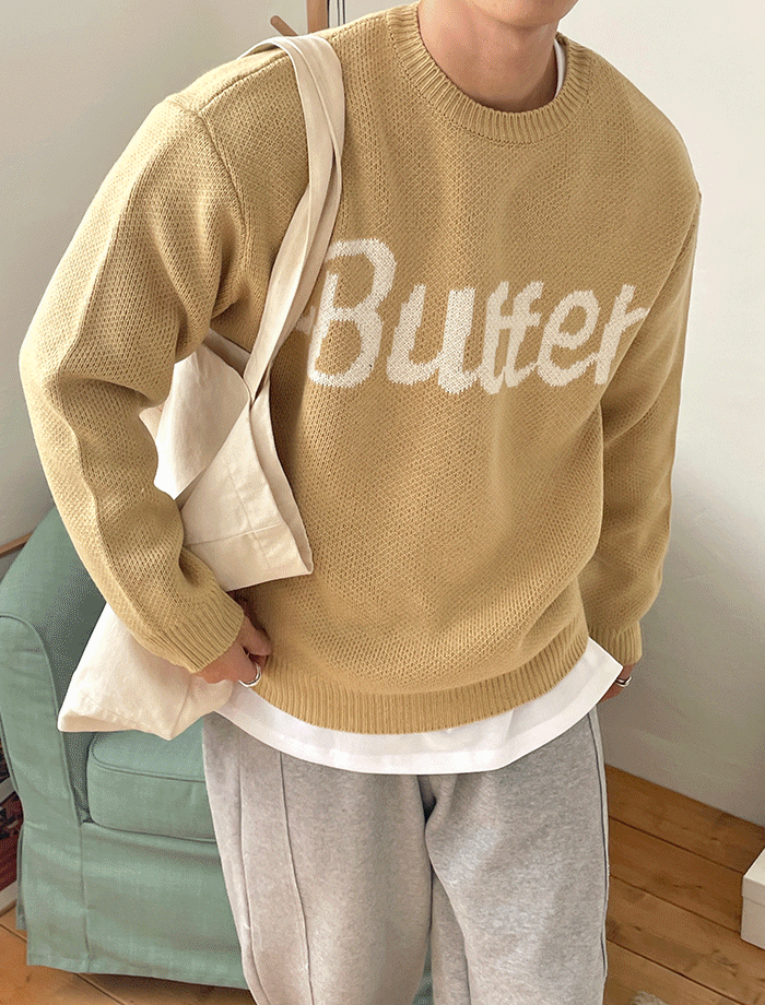 Semi-Over Butter Round Knit