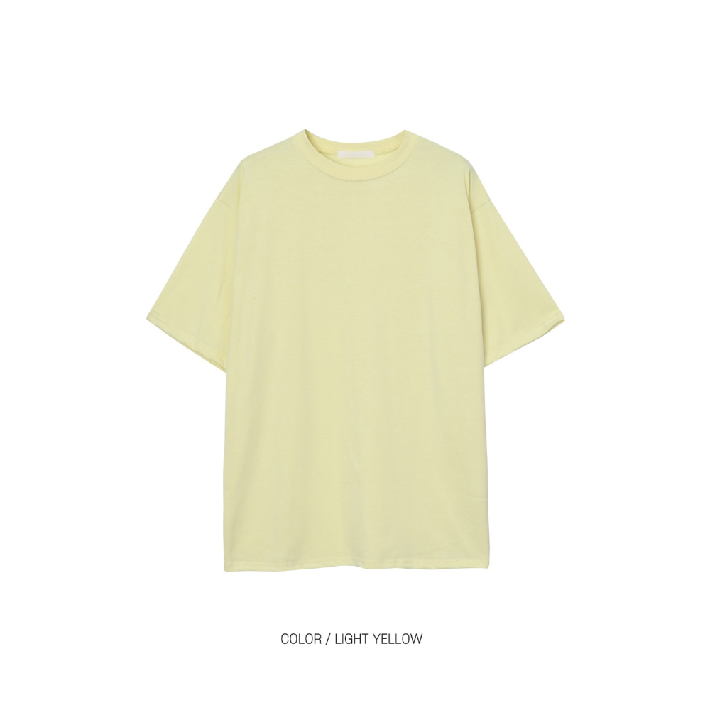 반팔 티셔츠 아이보리 색상 이미지-S1L34