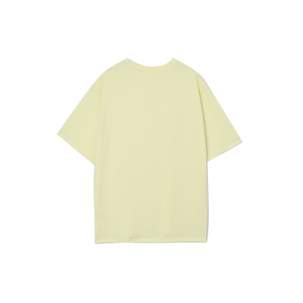반팔 티셔츠 아이보리 색상 이미지-S1L46