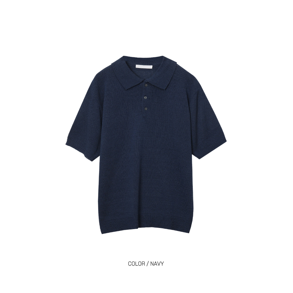 반팔 티셔츠 네이비블루 색상 이미지-S1L39