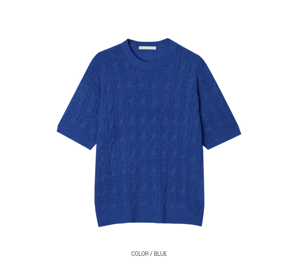 반팔 티셔츠 네이비블루 색상 이미지-S2L8