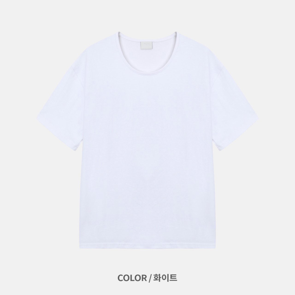 반팔 티셔츠 화이트 색상 이미지-S2L1
