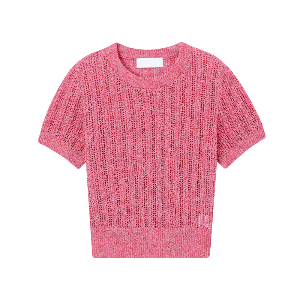 반팔 티셔츠 핑크 색상 이미지-S23L7